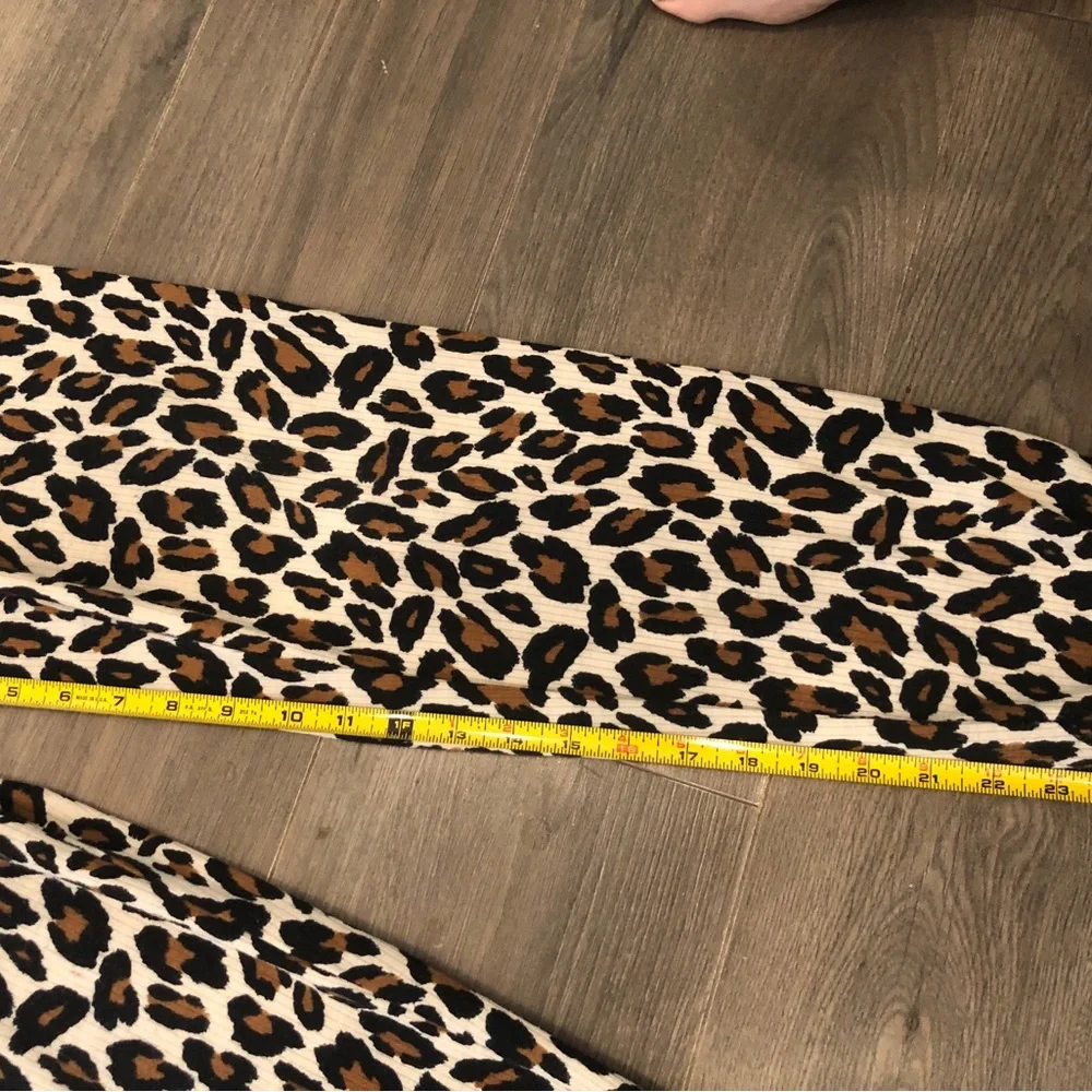 Day Trip‎ Small Ribbed Leopard Print Paperbag Pant - Picture 6 of 7